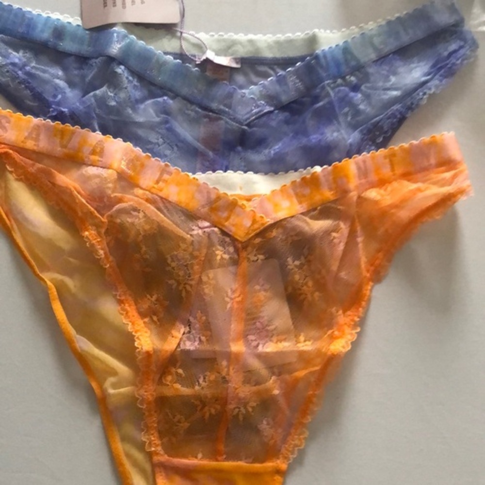 NWT Savage X Fenty 2 Tie Dye Floral Lace Cheeky Panties | Size 1X